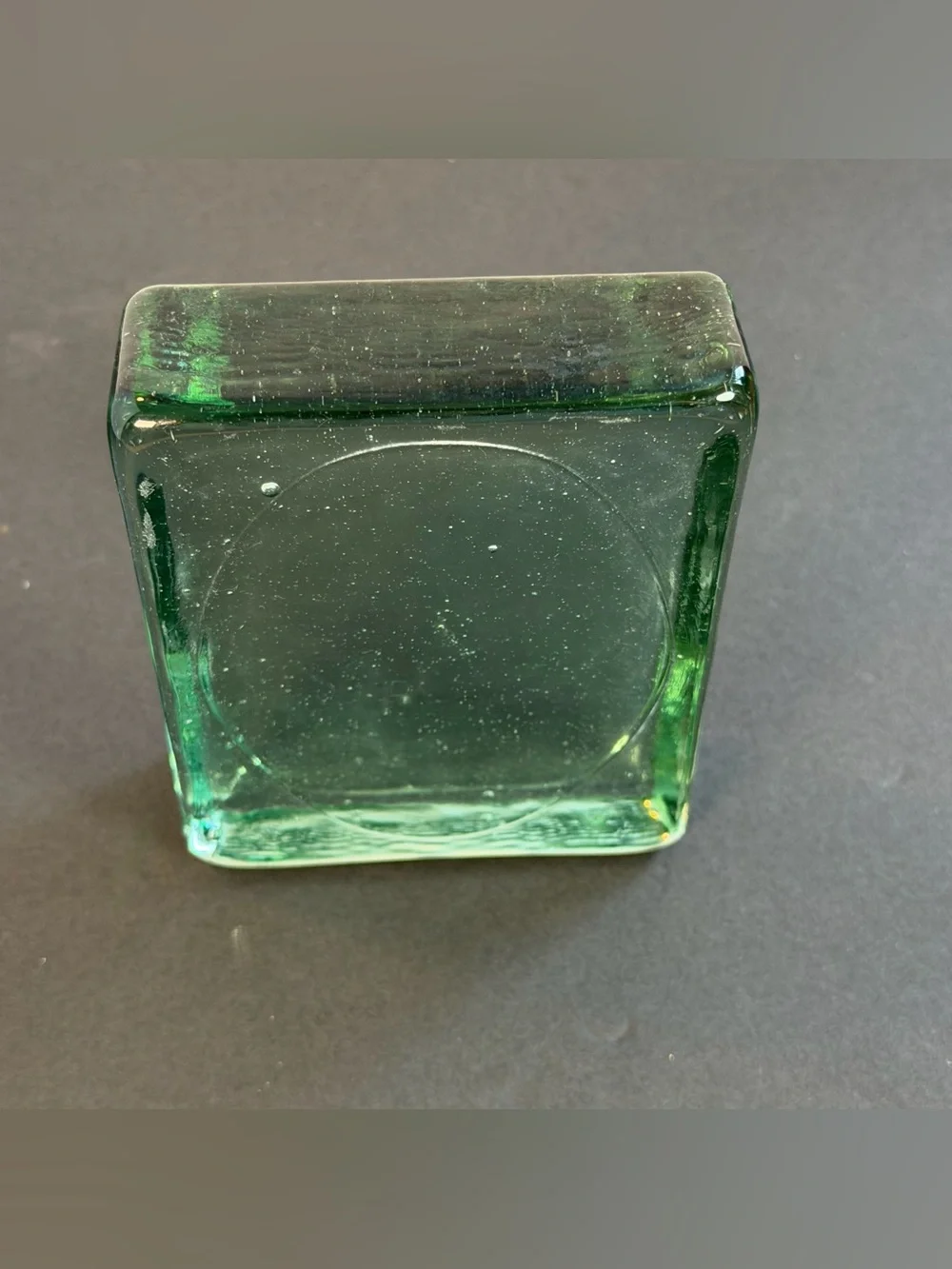 Green Glass Bar Soap Holder, Thick Glass 3.5x5